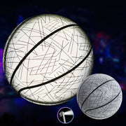 Glödande fluorescerande basketboll
