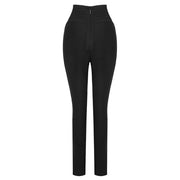 Women's Elastic High Waist Bandage Casual Solid Color Leggings