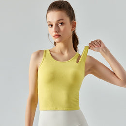 Utomhussport nakenkänsla med bröstkudde Yogajacka Skönhet tillbaka