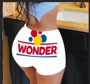 Sexiga tighta shorts för kvinnor för kvinnor med korta mönstertryckta yogabyxor