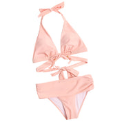 Sexig bikini med hög midja delad baddräkt