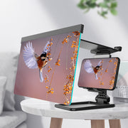 Kompatibel med Apple, 12 tums mobilskärmsförstärkare för IPad filmfällbar skuggning 3D-skärm Mobiltelefonförstärkare Förstoringsglas Mobilhållare