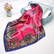 Small Square Towel European And American Printed Leopard Print Headscarf