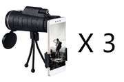 Kompatibel med Apple, Monocular Telescope Zoom Scope med Compass Phone Clip Tripod