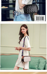 Luggage Läder Liten Enfärgad Fyrkantig Väska Läder Sylinje Kvinnors Cross-body Bag