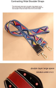 Luggage Läder Liten Enfärgad Fyrkantig Väska Läder Sylinje Kvinnors Cross-body Bag