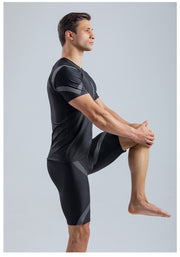 Herren Sonnenschutz Schnelltrocknendes T-Shirt Badeanzug Shorts Anzug