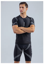 Herren Sonnenschutz Schnelltrocknendes T-Shirt Badeanzug Shorts Anzug