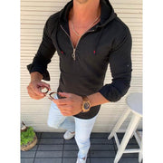 Brittisk hösttröja för män med lång ärmad huvtröja