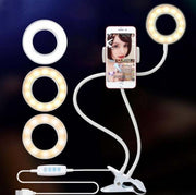 LED Selfie Ring Light för Live Justerbar Makeup Light-8cm Stativ