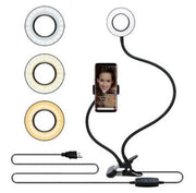 LED Selfie Ring Light för Live Justerbar Makeup Light-8cm Stativ