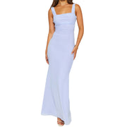 Ärmelloses Sling-Kleid in Volltonfarbe