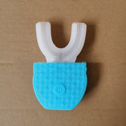 360 grader intelligent automatisk elektrisk tandborste Vattentät U-typ tandborste blekning blått ljus USB-laddning 