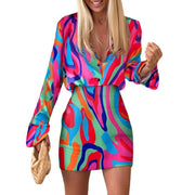 Kvinnors tryckta mode Casual Set