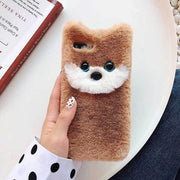 Plüschhund Handyhülle Softcase
