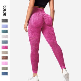 Hollow Design Seamless Leggings Hög midja Höftlyft Löpning Sport Fitness Yoga Byxor Mode Damkläder
