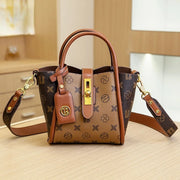 Bärbar Bucket Bag för dammode. Messenger-väska för kvinnor