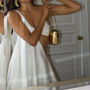 Elastic slim fit bra vest two-piece set