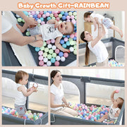 Lekpenna för spädbarn och småbarn, babylekgård med grind för begränsat utrymme 47x47x26 babystaket med andningsnät, säkerhet inomhus och utomhusaktivitetscenter