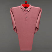 Neues langärmliges T-Shirt mit Revers für Herren