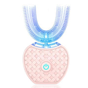 360 grader intelligent automatisk elektrisk tandborste Vattentät U-typ tandborste blekning blått ljus USB-laddning 