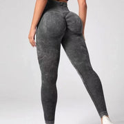 Hollow Design Seamless Leggings Hög midja Höftlyft Löpning Sport Fitness Yoga Byxor Mode Damkläder