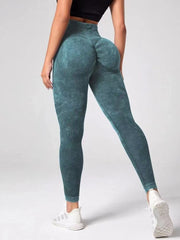Hollow Design Seamless Leggings Hög midja Höftlyft Löpning Sport Fitness Yoga Byxor Mode Damkläder