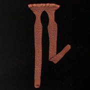 Rhinestone Quartz Fyra sidor Utskurna Tomma Nätstrumpor Grenfri