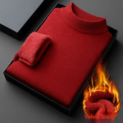 Half-collar Wool Sweater Winter Warm Men