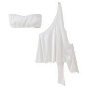 Elastic slim fit bra vest two-piece set