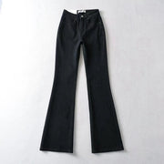 Dammode hög midja Tight elastisk bantning Kärlek mikro utsvängda jeans