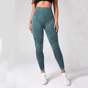 Hollow Design Seamless Leggings Hög midja Höftlyft Löpning Sport Fitness Yoga Byxor Mode Damkläder