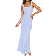 Ärmelloses Sling-Kleid in Volltonfarbe