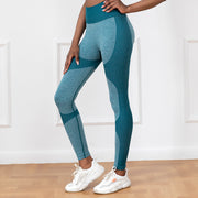 Randiga tryckta yogabyxor Hög midja sömlösa leggings Stretch Butt Lift Snabbtorkande Löpning Sport Fitness Byxa Damkläder
