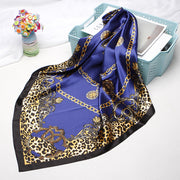 Small Square Towel European And American Printed Leopard Print Headscarf