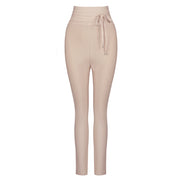 Women's Elastic High Waist Bandage Casual Solid Color Leggings