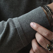 Men's Lightly Mature Half Zipper Knitted Polo Shirt