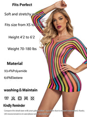 Regenbogen Netzunterwäsche Damen Sommer Strand Bikini Hüftrock