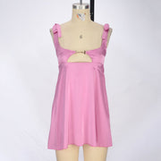 Modisches Tube-Top-Kleid mit Schnürung für Damen