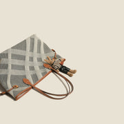 Lässige Schultertasche aus Canvas mit großem Fassungsvermögen