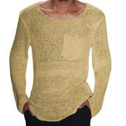 Knitwear Men's European And American Solid Color Long Sleeve