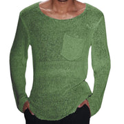 Knitwear Men's European And American Solid Color Long Sleeve