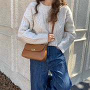 Höst och vinter Ny minoritet All-match Casual liten fyrkantig väska Axelrem underarm Messenger Bag