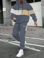 Striped Versatile Casual Top Loose Sports Suit