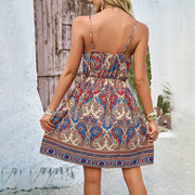 Damenmode Lässiges Sling-Kleid mit Druck