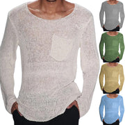 Knitwear Men's European And American Solid Color Long Sleeve