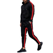 Striped Versatile Casual Top Loose Sports Suit