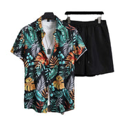 Mikroelastisk lättviktig blomskjortadräkt för män