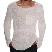 Knitwear Men's European And American Solid Color Long Sleeve