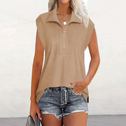 Damtopp med dragkedja och raglanärmar